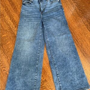 Classic Blue Wide-Leg Women Jeans